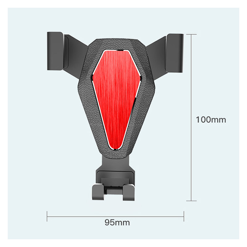 Gravitacinis išmaniojo telefono automobilinis laikiklis oro angai juodas