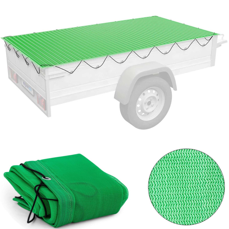
Apsauginis krovinio apsauginis tinklelis priekabai 2,5 x 3,5 m, žalias

