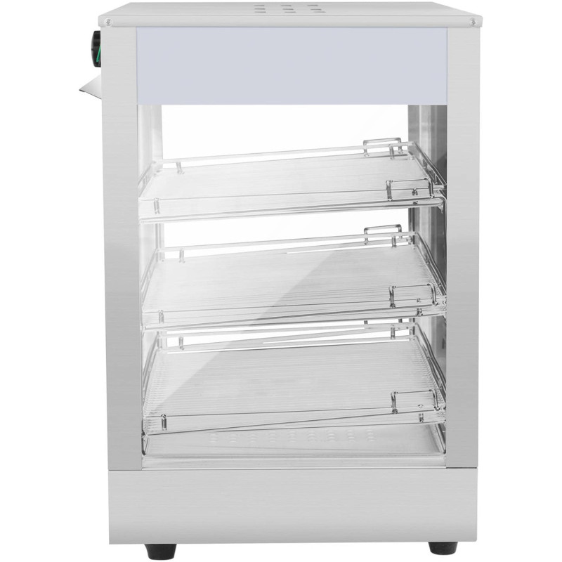 Šildoma vitrina maisto pristatymui, 3 lentynos, 25-85C, 1200W