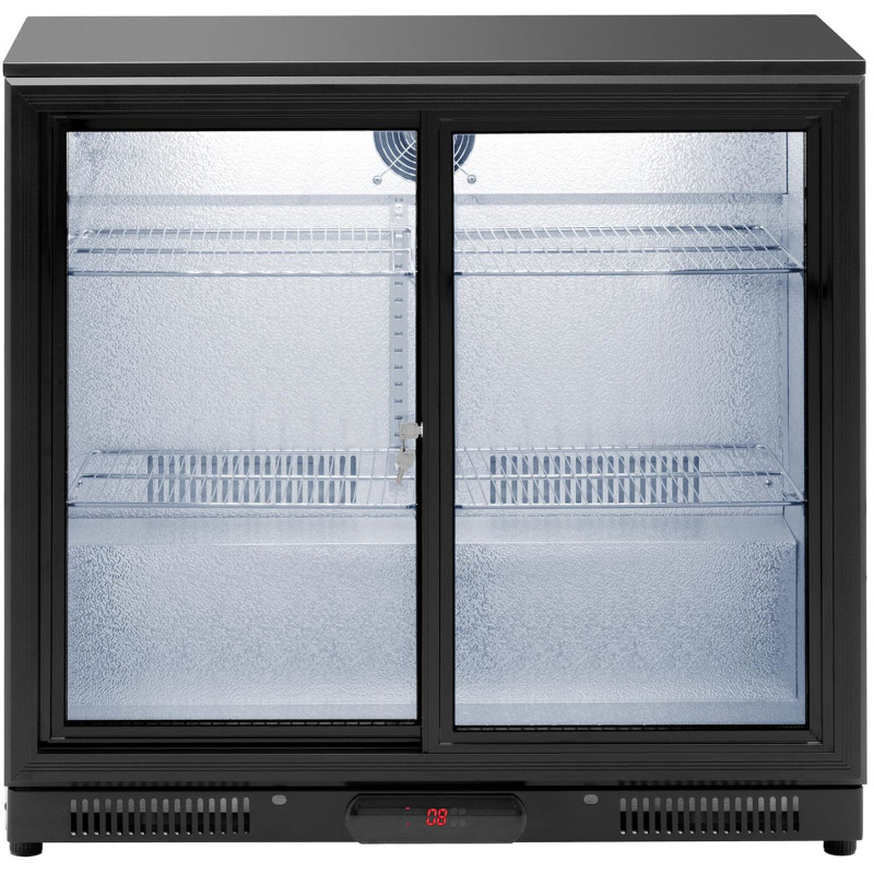 
Gėrimų šaldytuvas 2x stumdomos durys, plieninis korpusas 2-10C 208L
