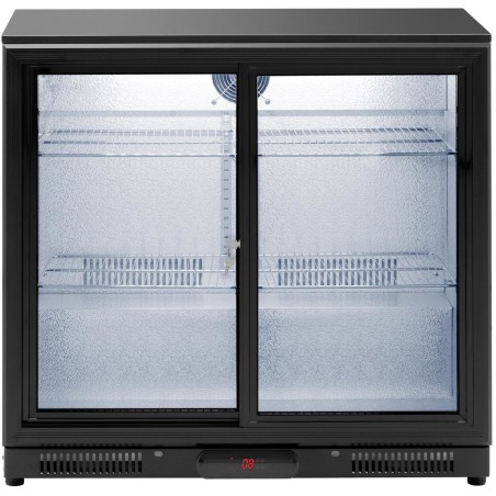 
Gėrimų šaldytuvas 2x stumdomos durys, plieninis korpusas 2-10C 208L
