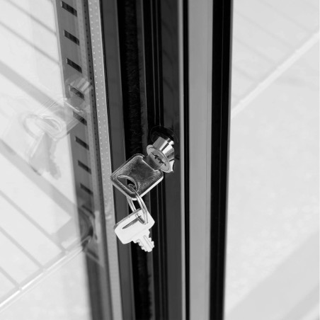 
Gėrimų šaldytuvas 2x stumdomos durys, plieninis korpusas 2-10C 208L
