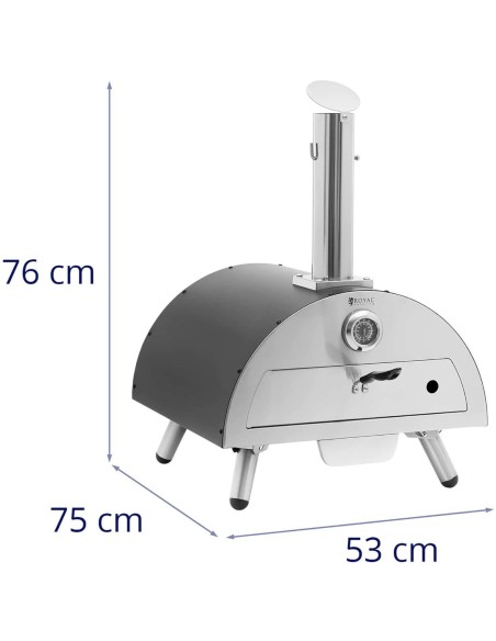 
Malkomis kūrenama naminė picos krosnelė, reguliuojamo skersmens. 33cm 190C

