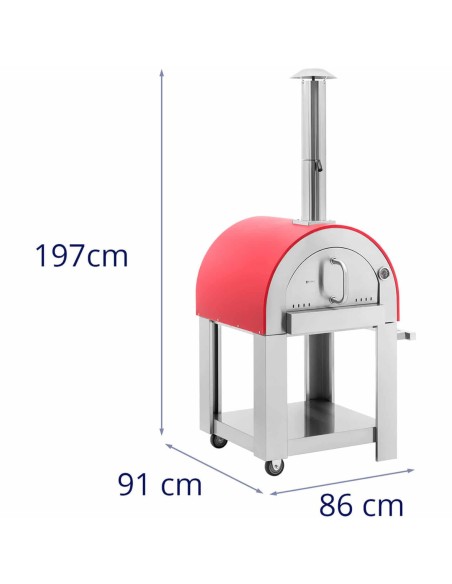 
Malkomis kūrenama naminė picos krosnis, kurios pagrindo skersmuo 40cm 220C
