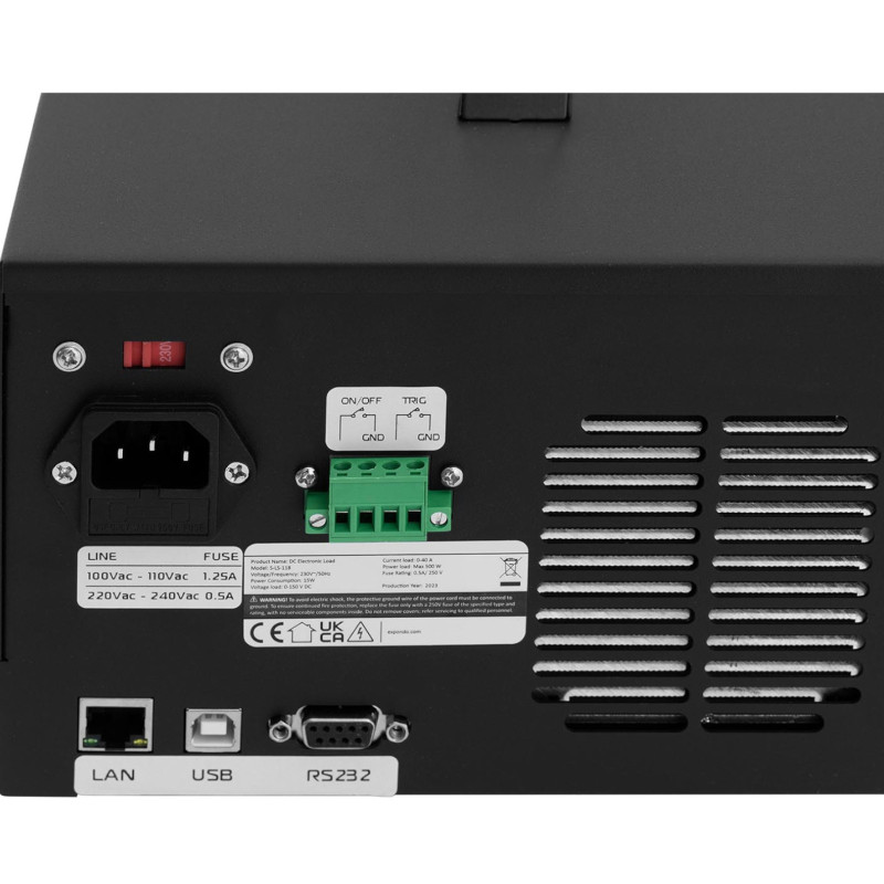 Elektroninė apkrova S-LS-118 programuojama 500W 0-40A