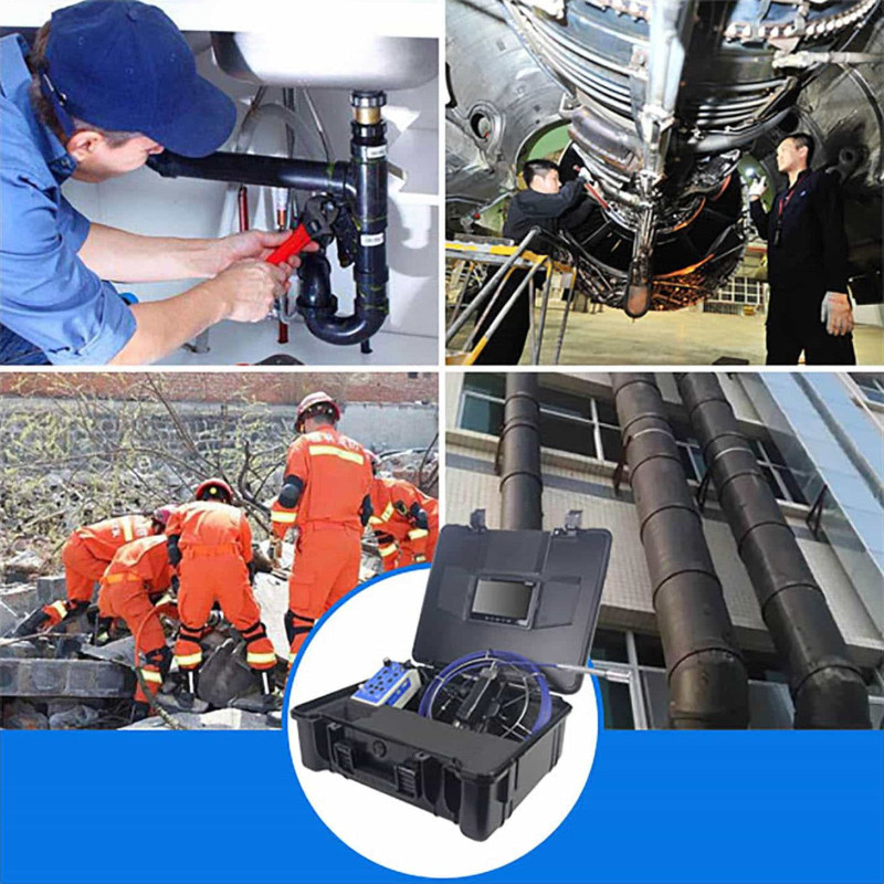 Endoscope HD tikrinimo kameros zondas 30 m LED IPS 7 colių spalvotas ekranas