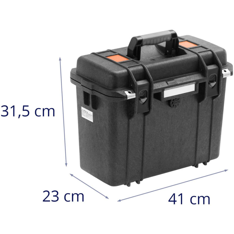 Transportavimo lagamino apsauginė dėžutė su kempine vandeniui atspari 35x15x29cm 15L