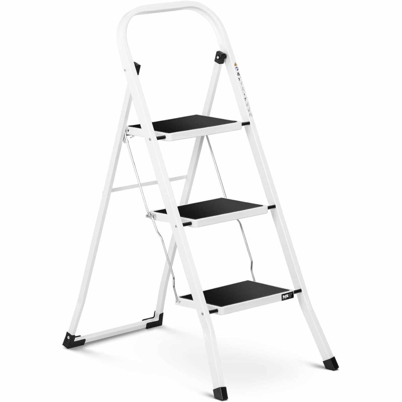 Sulankstomos kopėčios, 3 neslystantys laipteliai, aukštis 70cm, iki 150kg