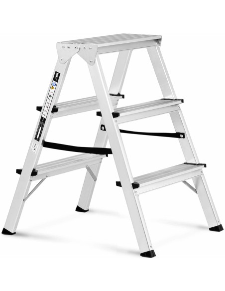 Sulankstomos aliuminio kopėčios, 3 laipteliai, aukštis 65cm, iki 150kg
 
Sulankstomos aliuminio kopėčios, 3 laipteliai, aukštis 65cm, iki 150kg