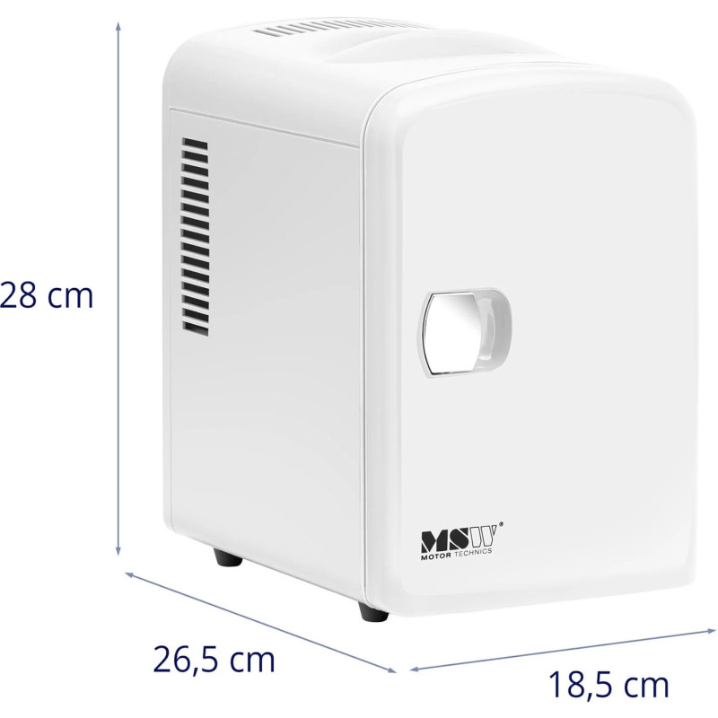 Mini kambarinis automobilinis šaldytuvas su šildymo funkcija 12 / 240 V 4 l - baltas