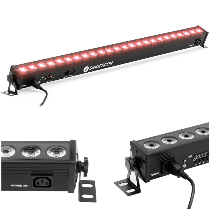 
24x LED scenos apšvietimo juosta RGB 4-80W
