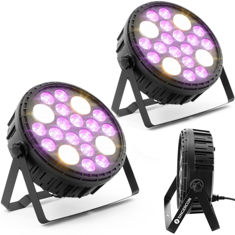 
Scenos prožektoriai, PAR scenos apšvietimas, 16 LED, 120W, 2 vnt.
