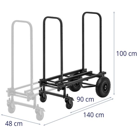 
Transportavimo vežimėlis su reguliuojamu platformos ilgiu 90-140cm iki 350kg
