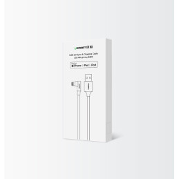 
Kampinis kabelis iPhone USB - Lightning MFI 2.4A 1m juodas
