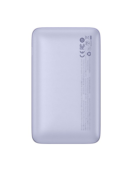 Powerbank Bipow Pro 20000mAh 22,5W su USB-C laidu 0,3m violetinė