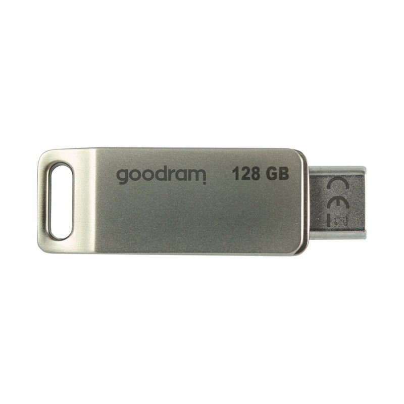Pendrive 128GB, dvi USB 3.2 + USB-C OTG ODA3 jungtys, sidabrinė