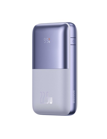 Powerbank Bipow Pro 20000mAh 22,5W su USB-C laidu 0,3m violetinė