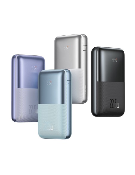 Powerbank Bipow Pro 20000mAh 22,5W su USB-C laidu 0,3m violetinė