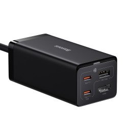 
2in1 GaN5 Pro sieninis įkroviklis + HUB HDMI 4K keitiklis 2x USB-C USB-A juodas
