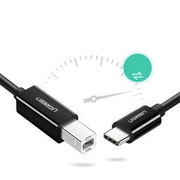 
USB-C - USB-B 480Mb/ s spausdintuvo laidas 2m, juodas
