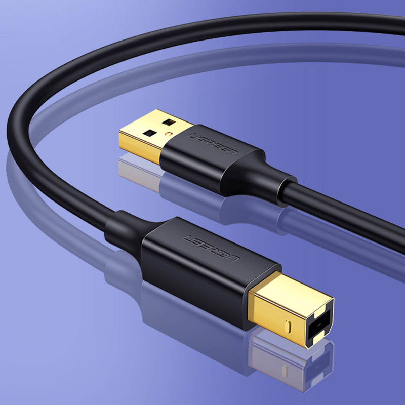 Ilgas kabelis spausdintuvui USB-A - USB-B 480Mb/ s 5m juodas