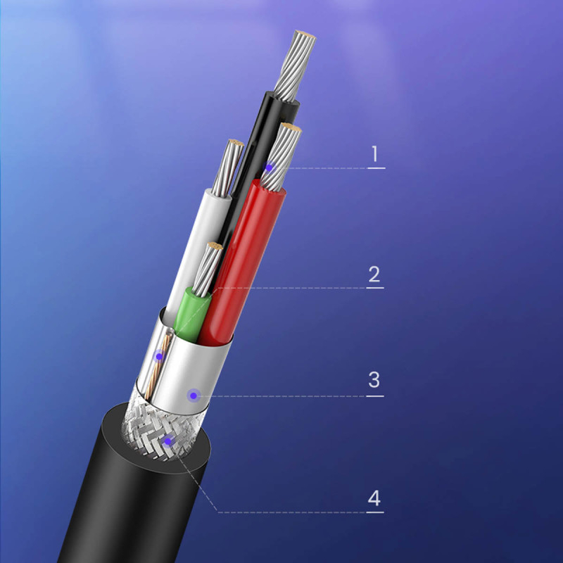 Ilgas kabelis spausdintuvui USB-A - USB-B 480Mb/ s 5m juodas