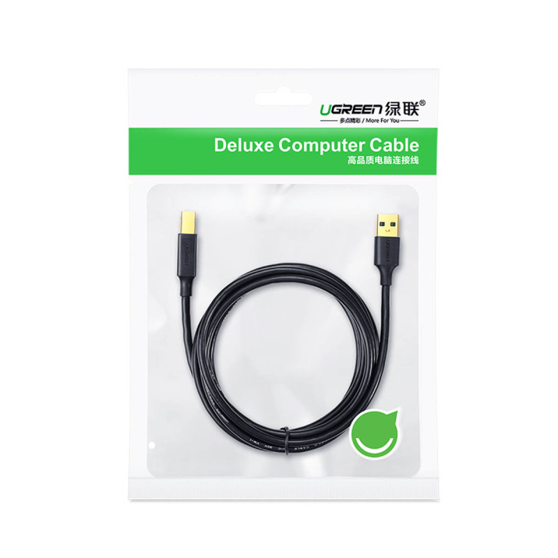 Ilgas kabelis spausdintuvui USB-A - USB-B 480Mb/ s 5m juodas