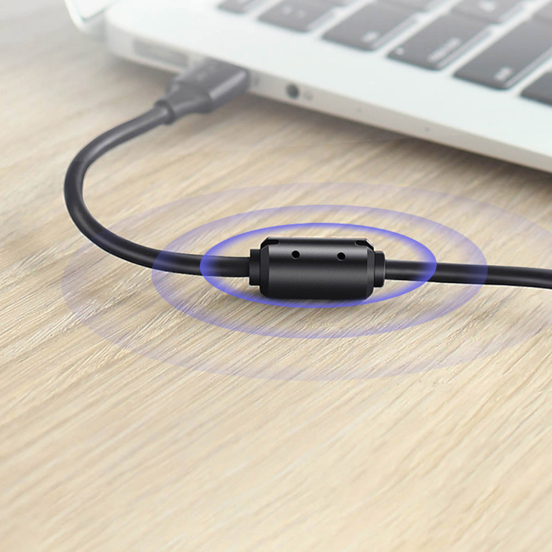 Ilgas kabelis spausdintuvui USB-A - USB-B 480Mb/ s 5m juodas