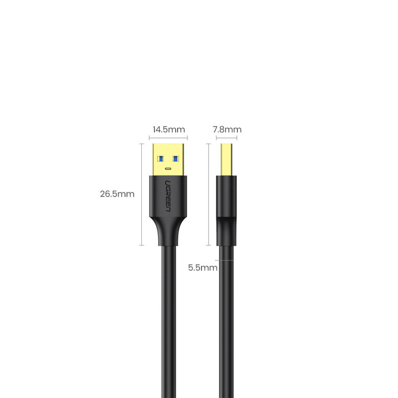 USB-A 3.0 5Gb/ s laidas 0.5m juodas