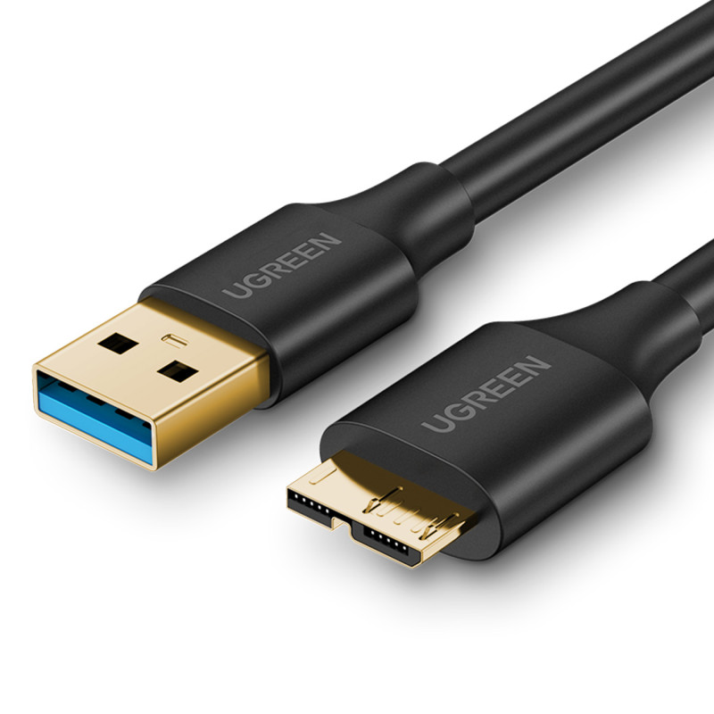 
Kabelio disko laidas USB-A 3.0 - Micro USB-B SuperSpeed 5Gb/ s 1m juodas
