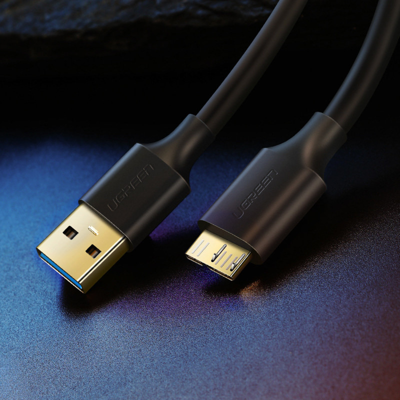 USB-A 3.0 – Micro USB-B SuperSpeed 5Gb/ s disko laidas 2m juodas
