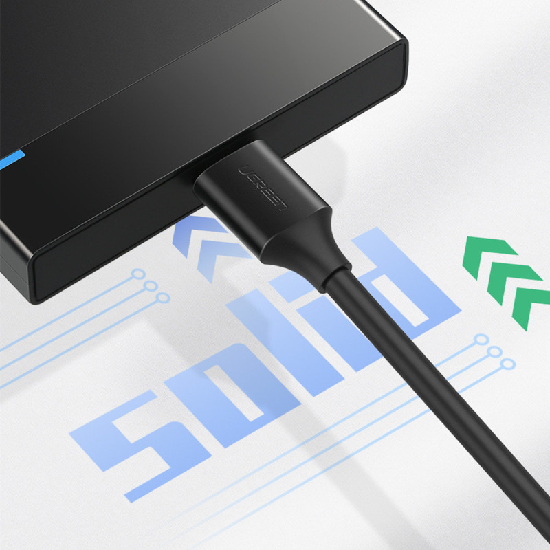 USB-A 3.0 – Micro USB-B SuperSpeed 5Gb/ s disko laidas 2m juodas