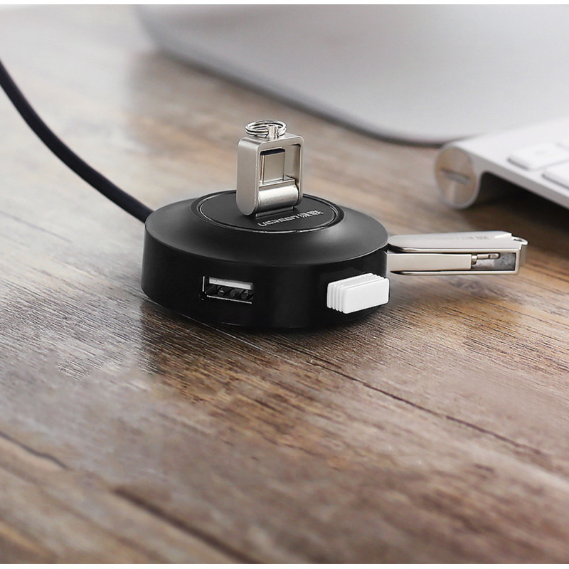 4in1 HUB skirstytuvo adapteris USB 2.0 iki 4x USB-A 480Mb/ s 1m baltas