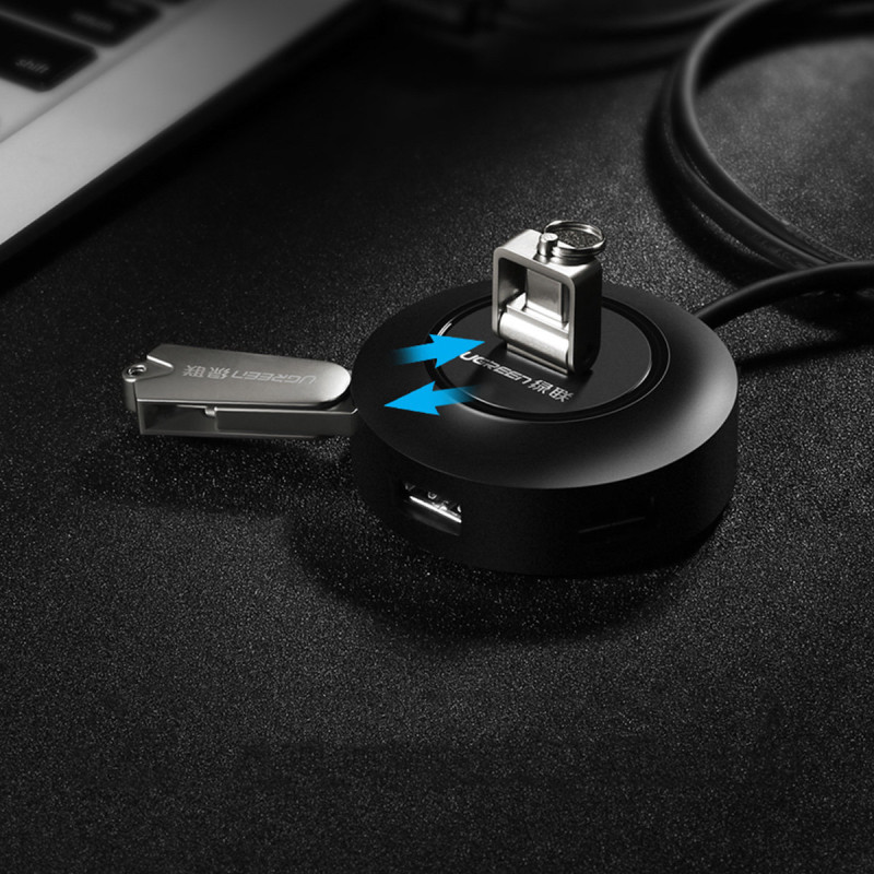 4in1 HUB skirstytuvo adapteris USB 2.0 iki 4x USB-A 480Mb/ s 1m baltas