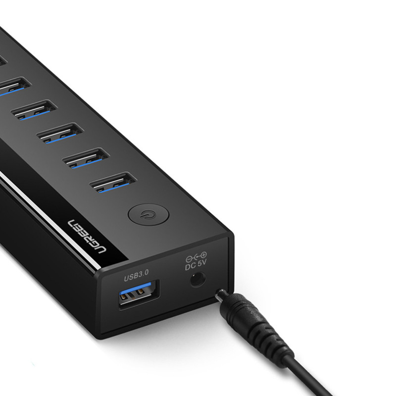 7in1 HUB skirstytuvo adapteris USB-A iki 7x USB-A 5Gb/ s juodas