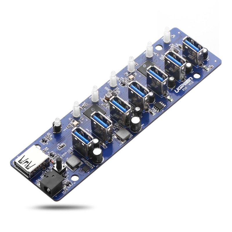 7in1 HUB skirstytuvo adapteris USB-A iki 7x USB-A 5Gb/ s juodas