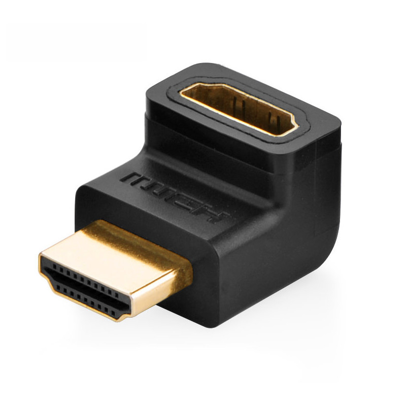 
Kampinis kištukas, adapteris HDMI lizdui, juodas
