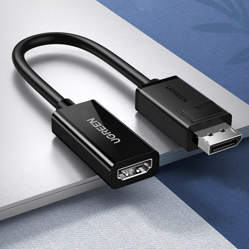 DisplayPort (vyriškas) – HDMI (moteriškas) 4K 2K adapteris, juodas