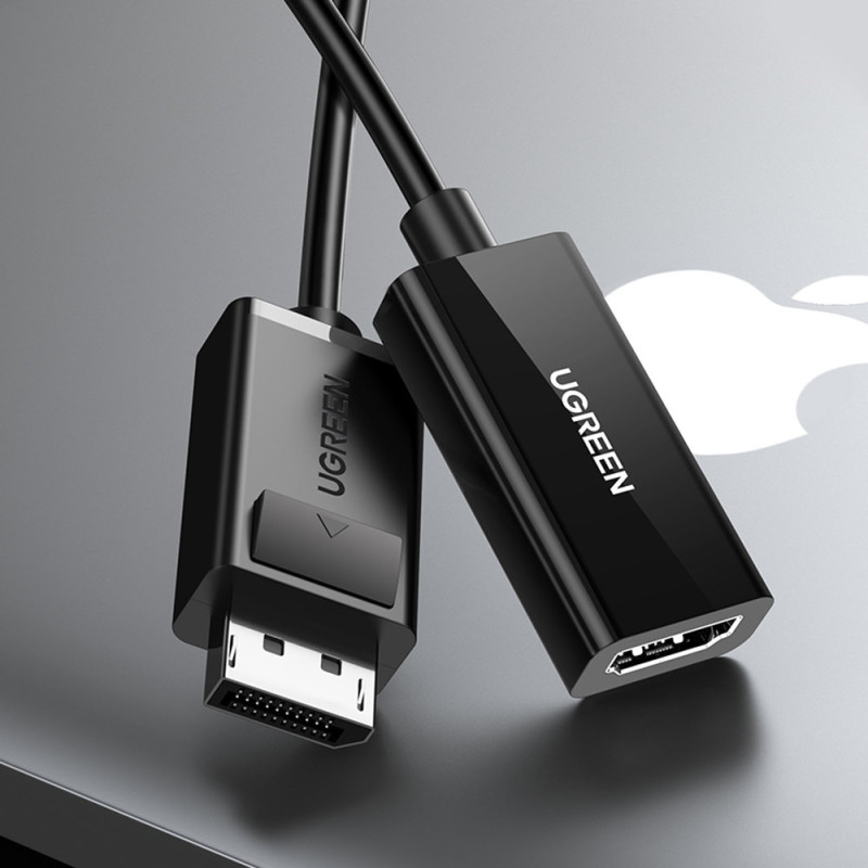 DisplayPort (vyriškas) – HDMI (moteriškas) 4K 2K adapteris, juodas