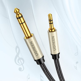 
TRS garso adapterio kabelio mini lizdas 3,5 mm - lizdas 6,35 mm 1 m pilkas
