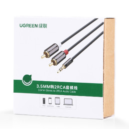 
Kabelio garso kabelis 3,5 mm mini lizdas - 2RCA 1,5 m juodas

