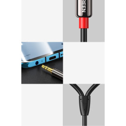 
Kabelio garso kabelis 3,5 mm mini lizdas - 2RCA 1,5 m juodas
