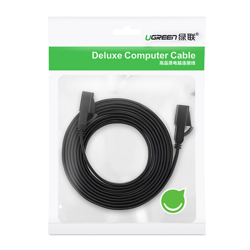 U/ FTP Cat plokščias patchcord interneto kabelis. 7 10Gb/ s 0,5m juoda