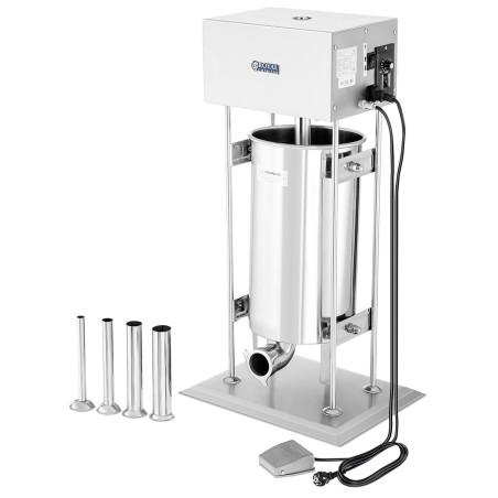 Elektrinis dešrų užpildas su Royal Catering varikliu + 4 piltuvėliai 15L Elektrinis dešrų užpildas su Royal Catering varikliu + 4 piltuvėliai 15L