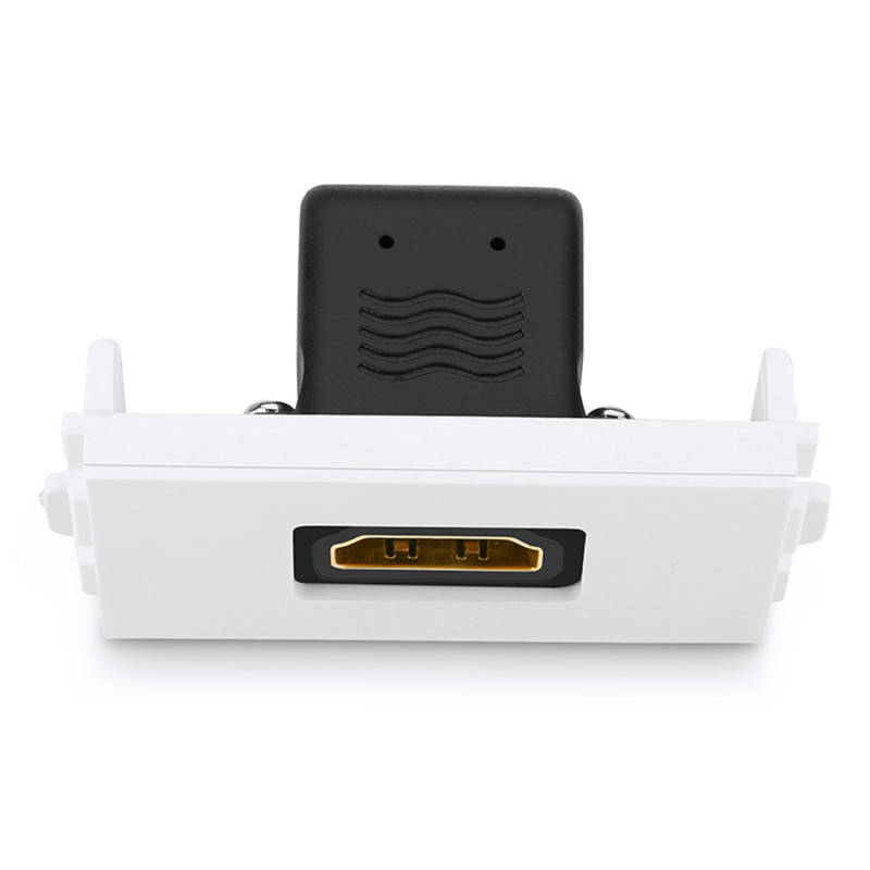 Skydelio lizdas su tiesia HDMI jungtimi, skirtas montuoti Ugreen 20316 rėmelyje - baltas