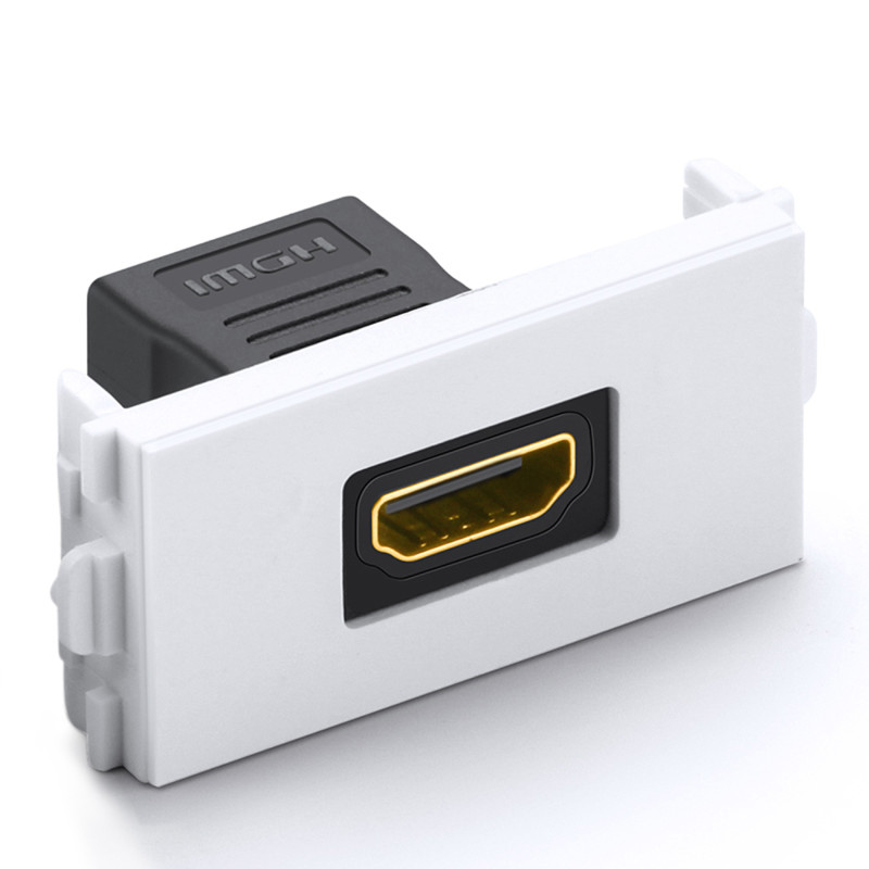 Skydelio lizdas su tiesia HDMI jungtimi, skirtas montuoti Ugreen 20316 rėmelyje - baltas