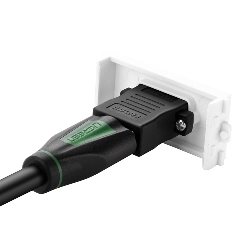Skydelio lizdas su tiesia HDMI jungtimi, skirtas montuoti Ugreen 20316 rėmelyje - baltas