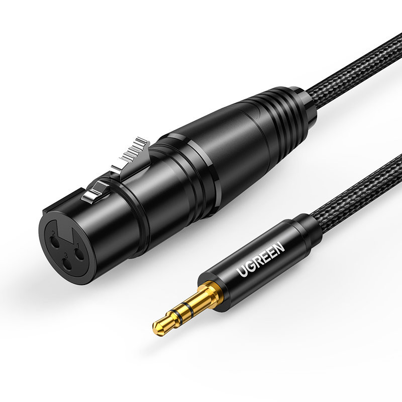 
Kabelio garso kabelis 3,5 mm mini lizdas (vyriškas) - XLR (moteris) 1 m juodas
