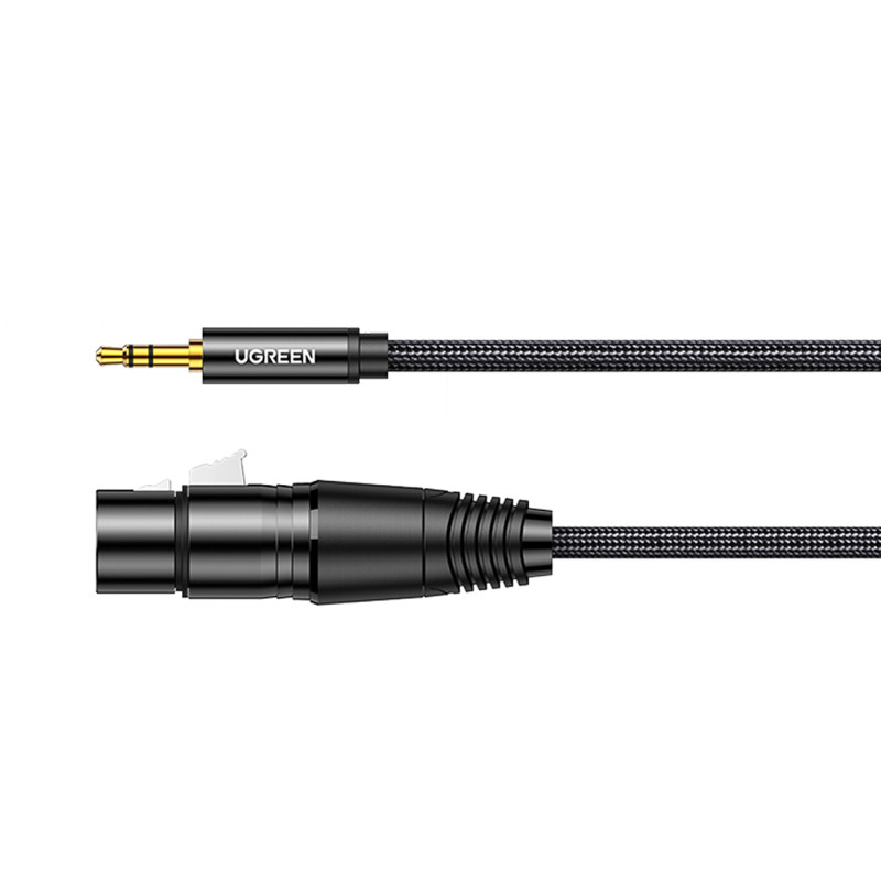Kabelio garso kabelis 3,5 mm mini lizdas (vyriškas) - XLR (moteris) 1 m juodas