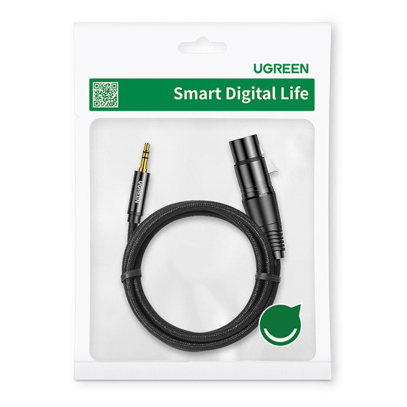 Kabelio garso kabelis 3,5 mm mini lizdas (vyriškas) - XLR (moteris) 1 m juodas